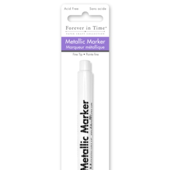 White Metallic Permanent Marker 1.2 mm, 0.05" Fine Point - Picture 5 of 7